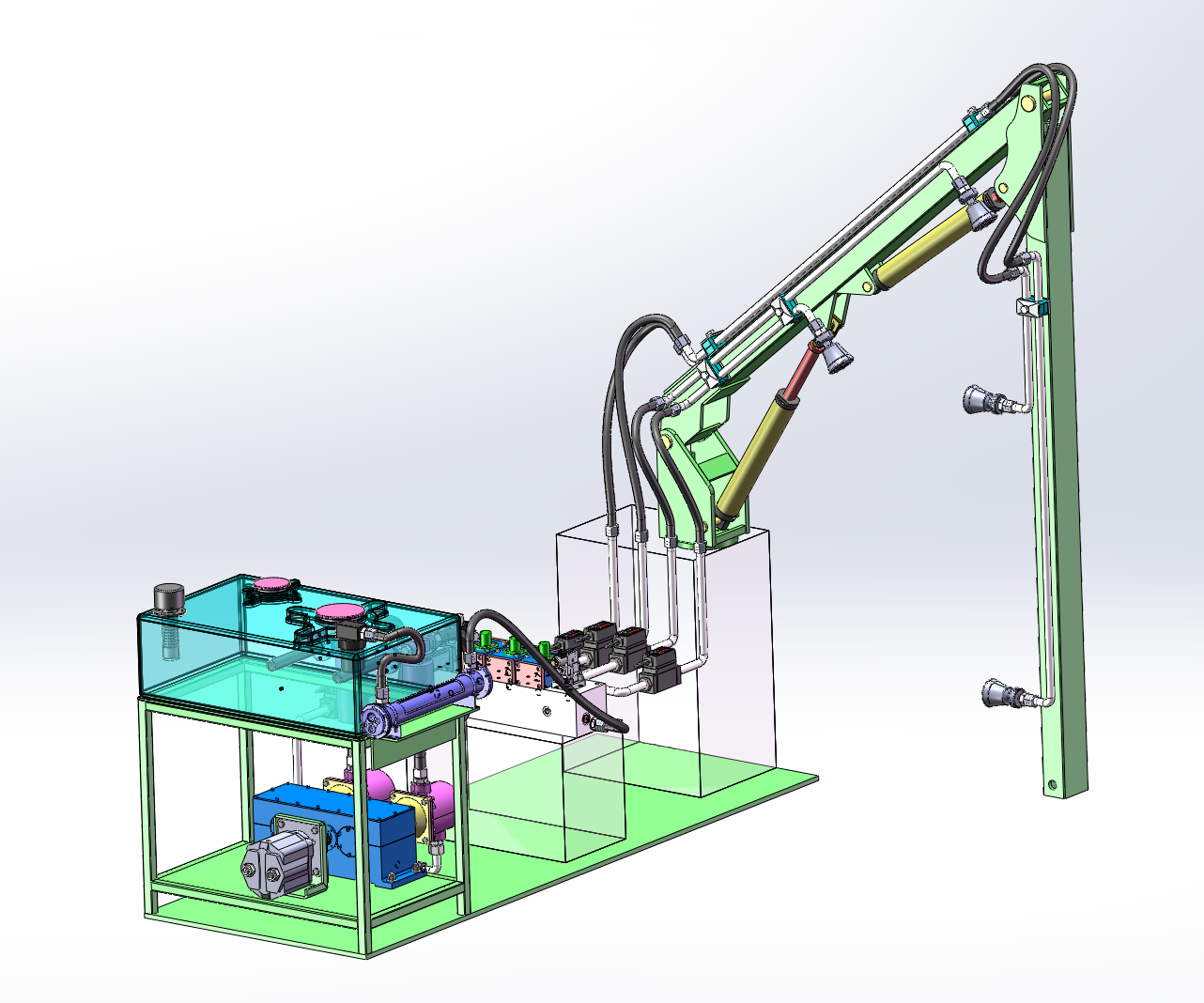 基于修前机臂架的喷药结构设计（SW+CAD+说明书）